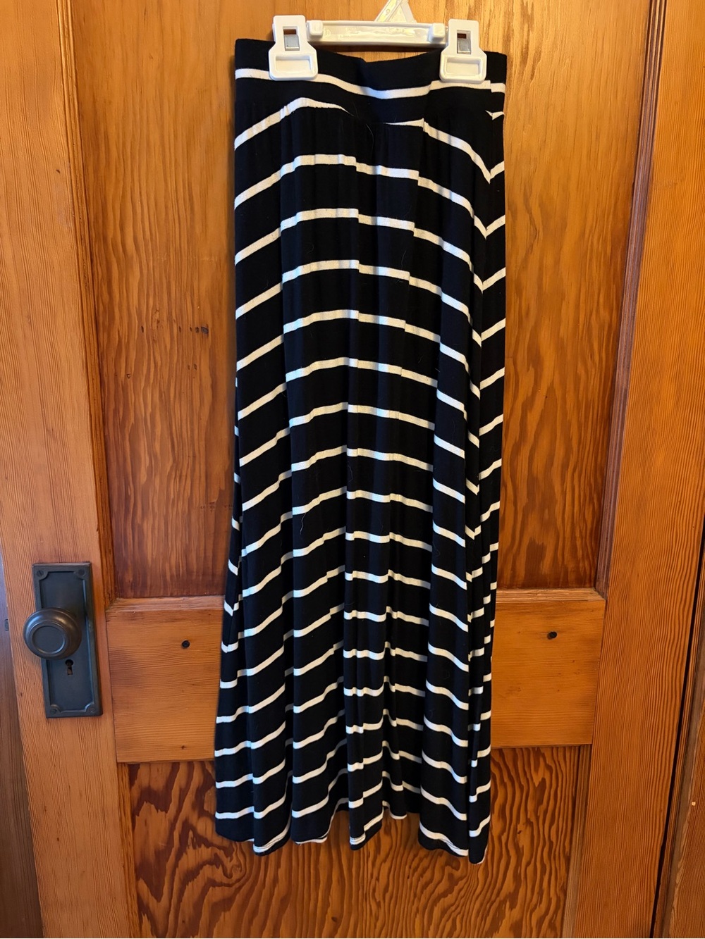 Cherokee Black and White Striped Girls L Skirt